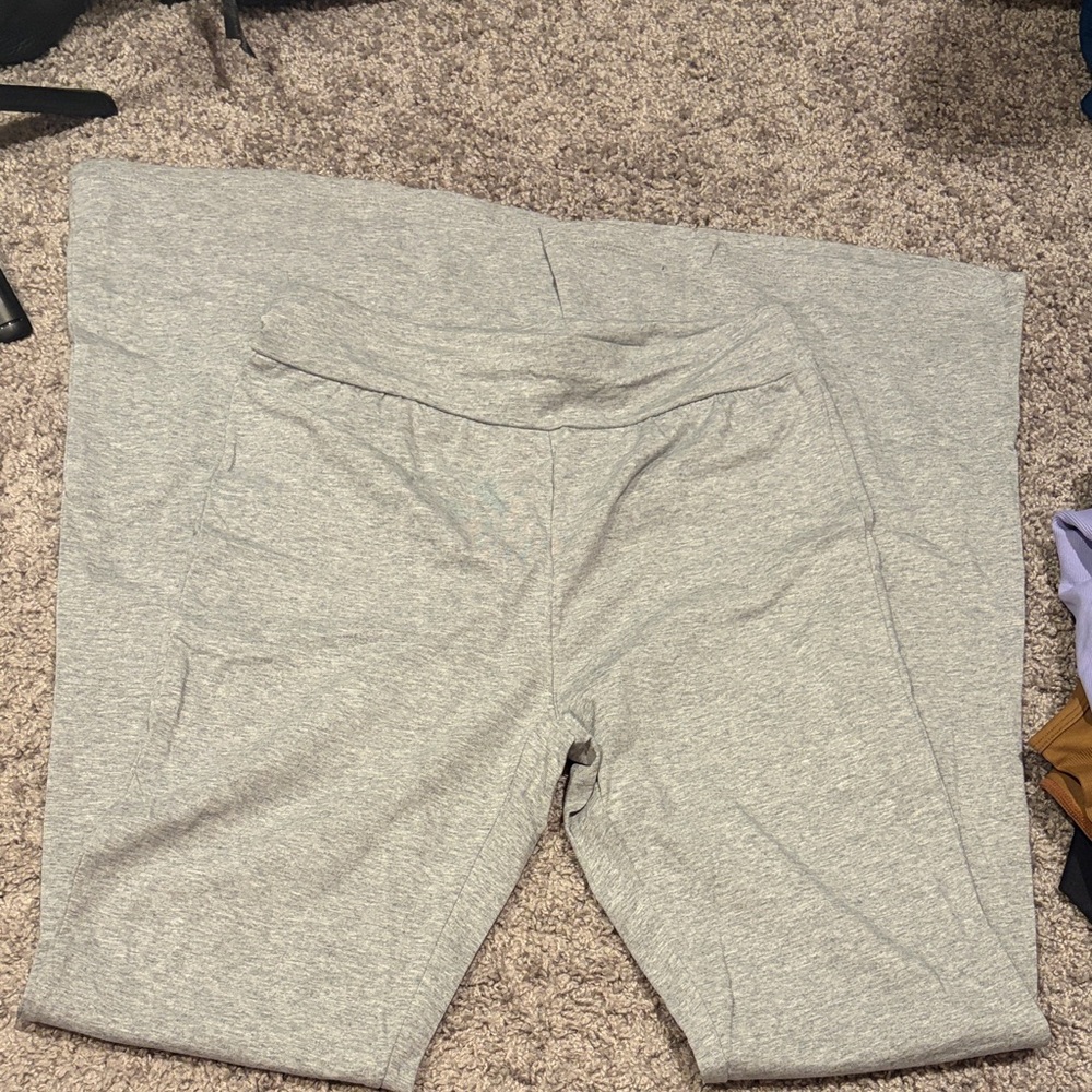 Gray wide leg Leggings